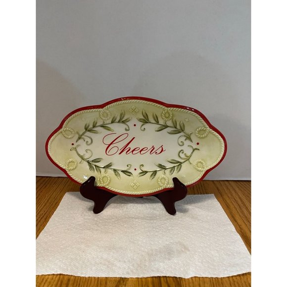 Collectible Fitz And Floyd Christmas Cheer Tray. - Picture 4 of 8